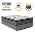 Cama Box Com Colchão Resistence Espuma  D33 Pillow Top Casal