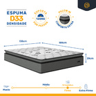 Cama Box Com Colchão Resistence Espuma  D33 Pillow Top Casal