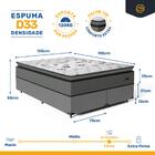 Cama Box Com Colchão Resistence Espuma  D33 Pillow Top Queen
