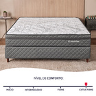 Cama Box com Colchão Solteirão Ortopédico Espuma D45 Extra Fi