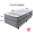 Cama Box com Colchão Solteiro Ortopédico Espuma D33 Firme 78x