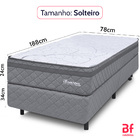 Cama Box com Colchão Solteiro Ortopédico Espuma D45 Extra Fir