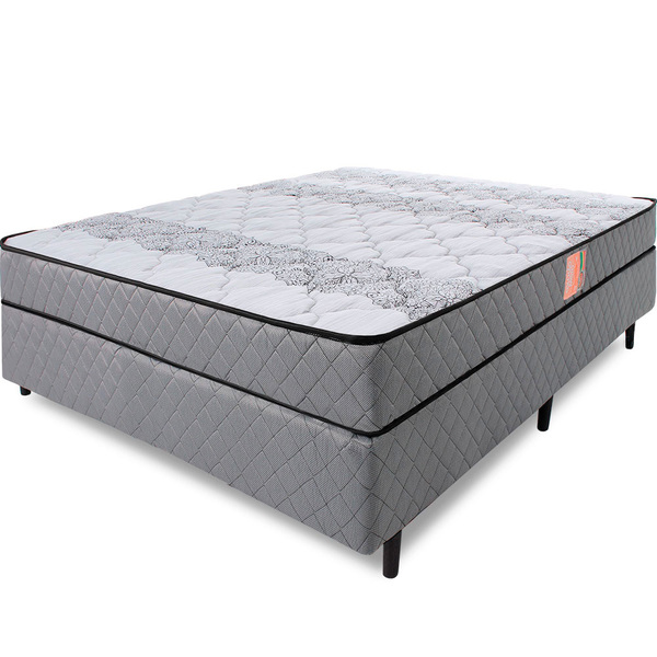 Cama Box com Colchão Viúva Ortopédico Espuma D33 Firme 128x18