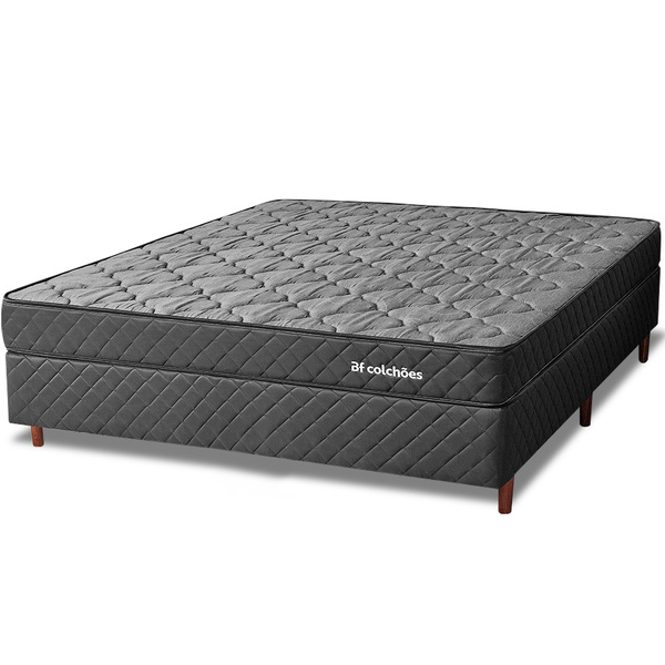 Cama Box com Colchão Viúva Ortopédico Espuma D45 Extra Firme