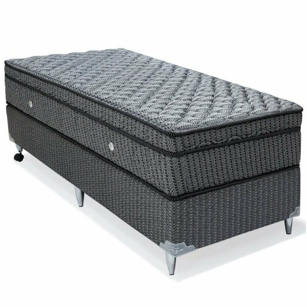 Cama Box Com Orthotel Luxo Solteiro Molas Superlastic Ortobom