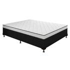 Cama Box Conjugada C/colchão Casal D28 Preto E Branco