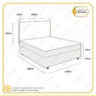 Cama Box Conjugada Casal  D28 Unique + Cabeceira Painel Iris