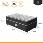 Cama Box Conjugada Ortopédica Solteiro De Espuma Lucas Home U