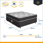 Cama Box Conjugada Ortopédica Viúva De Espuma Com 2 Travessei