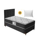 Cama Box Conjugada Solteira De Espuma D28 Arizon + Cabeceira