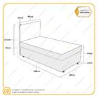 Cama Box Conjugada Solteira De Molas Ensacadas Montana + Cabe
