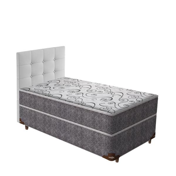 Cama Box Conjugada Solteira De Molas Ensacadas Montana + Cabe