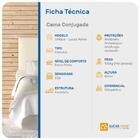 Cama Box Conjugada Solteiro  D28 Unique + Cabeceira Cassis Pr