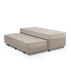 Cama Box Conjugada Solteiro Com Auxiliar Colchões Sensor Bege