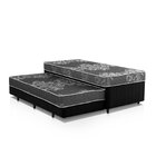 Cama Box Conjugada Solteiro Com Auxiliar Colchões Sensor Preto