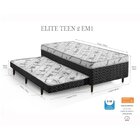 Cama Box Conjugada Solteiro D-28 Com Auxiliar 188cm X 88cm X