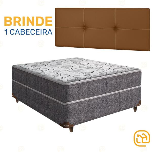Cama Box Conjugada Viúva De Molas Ensacadas Montana + Cabecei