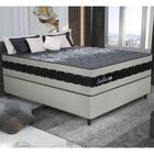 Cama Box Conjugado Casal Com Colchão (138x73x188) Sevilha Gaz