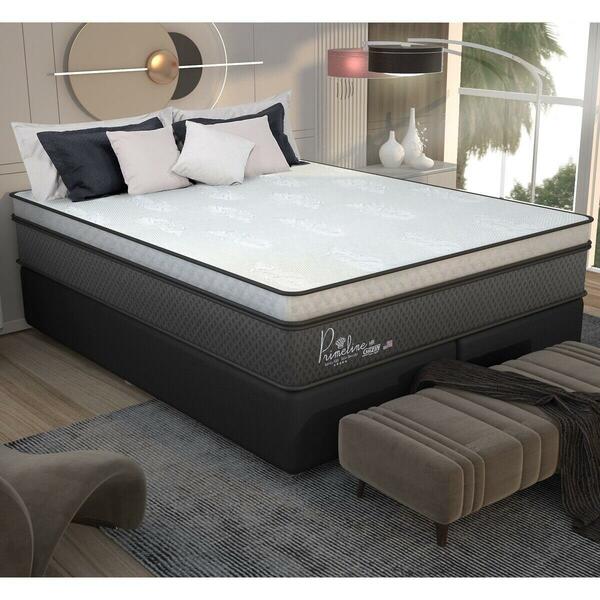 Cama Box Conjugado King Com Colchão (193x72x203) Primeline Hr