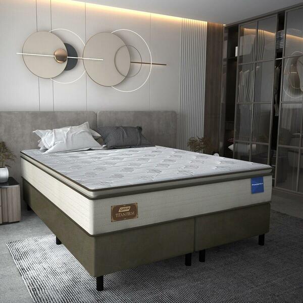 Cama Box Conjugado Queen Com Colchão (158x66x198) Titan Firm