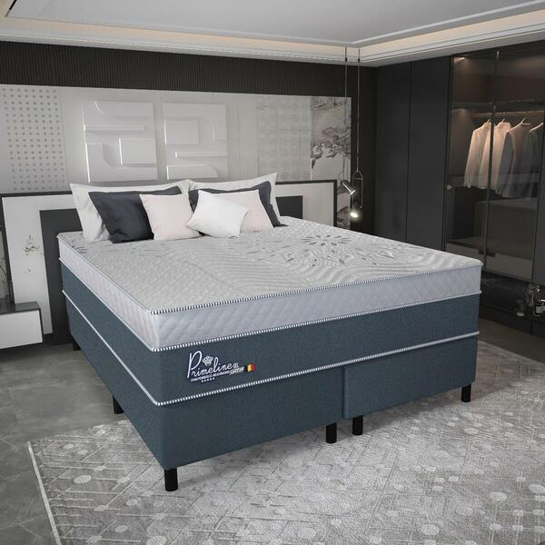 Cama Box Conjugado Queen Com Colchão (158x72x198) Primeline G