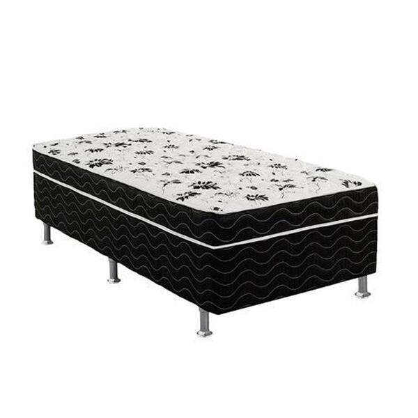 Cama Box Conjugado Solteiro Barella Flex 88x188x40 Branco/pre