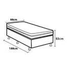 Cama Box Elegance Solteiro Conjugada Diamante Com Auxiliar