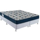 Cama Box Iso 6.0 D28 Queen Size Ortobom Azul E Branco