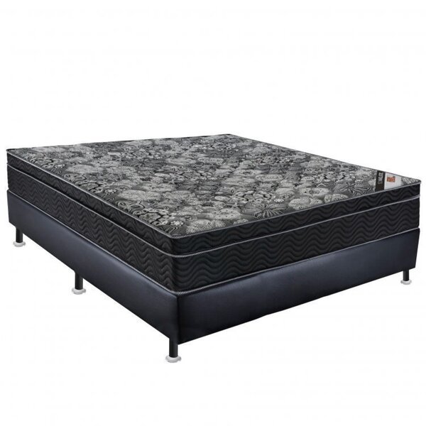 Cama Box Iso Molas Nanolastic Black Casal Ortobom Preto E Cin