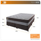 Cama Box King + Colchão Molas Ensacadas Suporte 200 Kg Baltim
