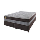 Cama Box King + Colchão Molas Ensacadas Suporte 200 Kg Baltim