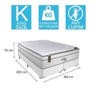 Cama Box King + Colchão Portobel Ecstasy Molas Ensacadas 70x1