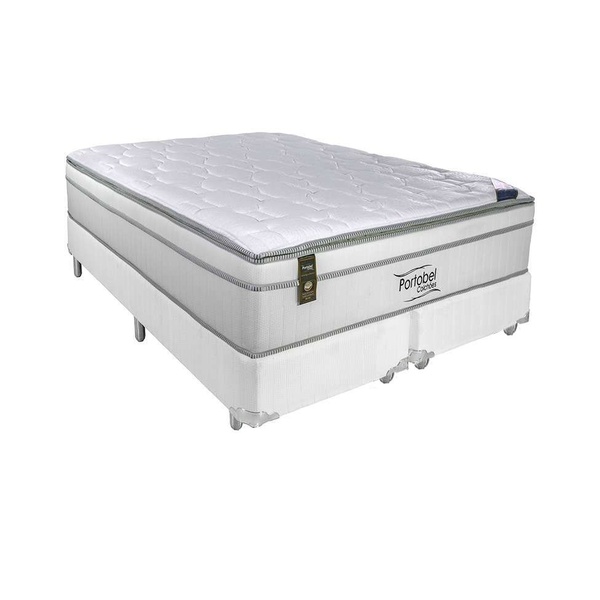Cama Box King + Colchão Portobel Ecstasy Molas Ensacadas 70x1