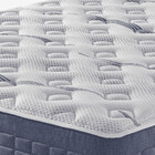 Cama Box King Azul + Colchão Molas Ensacadas Visco Gel Califo