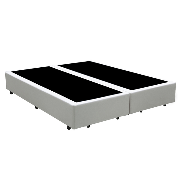 Cama Box King Bipartido Branco Sintetico 40x192x203 - Santo B