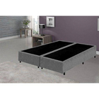 Cama Box King Bipartido Cinza Suede 40x192x203 - Santo Box
