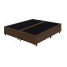 Cama Box King Bipartido Marrom Suede 40x192x203 - Santo Box
