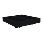 Cama Box King Bipartido Preta  Sintetico 40x192x203 - Santo B