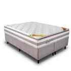 Cama Box King Colchão Espuma Serenity Visco E Box Chumbo