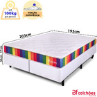 Cama Box King Com Colchão D33 A Vácuo Ortopédico Espuma Certi