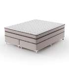 Cama Box King Com Colchão Sonhare Mola Ensacada Bege