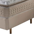 Cama Box King Fendi + Colchão Molas Ensacadas Macio Cincinnat