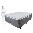Cama Box King Molas Bonnel Trade 73x193x203cm Luckspuma Cinza