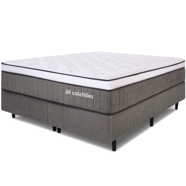 Cama Box King Premium Mola Ensacada Com Espuma D33 E Viscoelá