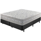 Cama Box King Preto + Colchão Molas Ensacadas Alabama 193x203