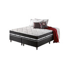 Cama Box King Preto + Colchão Molas Ensacadas Los Angeles 193