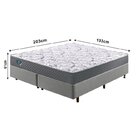 Cama Box King Reforçado 193x203x38cm E Colchão Adapto Molas E