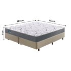 Cama Box King Reforçado 193x203x38cm E Colchão Adapto Molas E