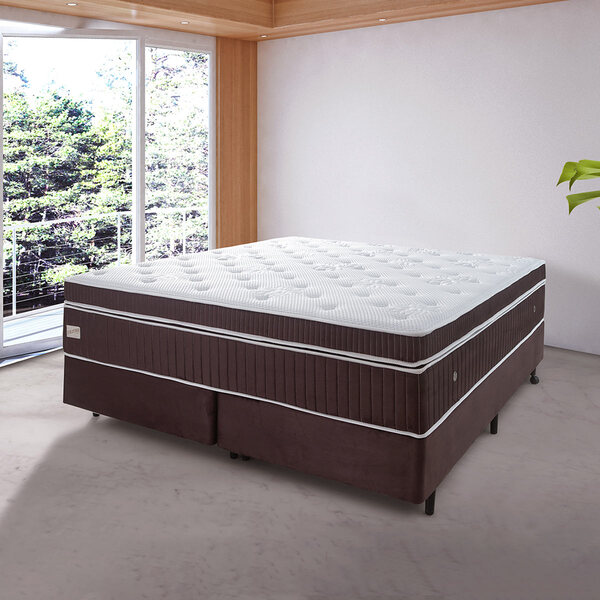 Cama Box King Size Bellagio 193 X 203 X 79 Cm Mola Ensacada Macio
