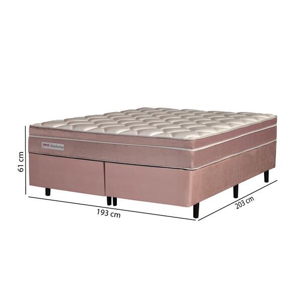 Cama Box King Size Manhattan Com Molas Ensacadas 193x203x61c Leroy Merlin